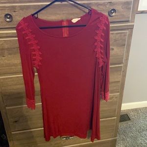 Embroidered Dress with back zipper